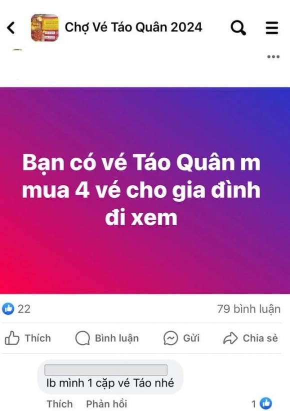 Rầm rộ hội nhóm bán vé Táo Quân 2024: Khán giả cần cẩn trọng - Ảnh 2 Rầm rộ hội nhóm bán vé Táo Quân 2024: Khán giả cần cẩn trọng - Ảnh 2