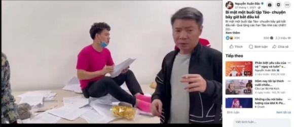 Xuân Bắc đăng tải video luyện tập Táo Quân có cả Công Lý. Ảnh: Chụp màn hình Xuân Bắc đăng tải video luyện tập Táo Quân có cả Công Lý. Ảnh: Chụp màn hình