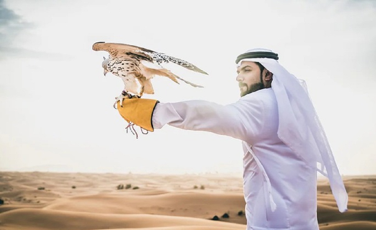 Chim ưng ở quốc gia vùng Vịnh này được nuôi và huấn luyện như thú cưng. Việc sở hữu một chú chim ưng lông trắng được xem là cách thể hiện sự giàu có và quyền lực.