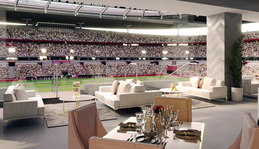 Một phòng sang trọng dành cho giới giàu có xem trực tiếp các trận đấu World Cup 2022 trên SVĐ Lusail ở Qatar có giá hơn 60 tỷ đồng.