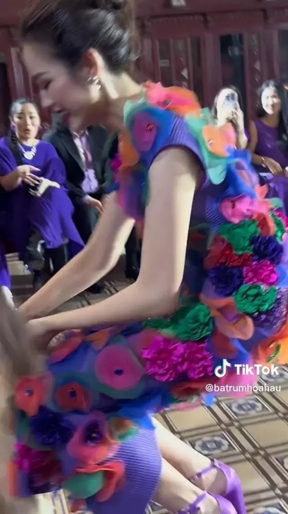 Sự cố khiến Đỗ Thị Hà tỏ ra khá bối rối. Nàng hậu ngồi xuống cố gắng bắt lại chú mèo nhưng không thành công và sau đó cười ngượng ngùng, đứng dậy tiếp tục catwalk hoàn thành phần trình diễn.