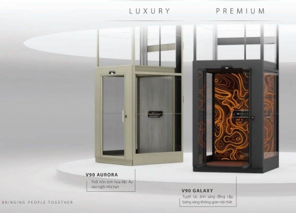 Hệ thang máy cabin Cibes Voyager V90 Aurora và V90 Galaxy  