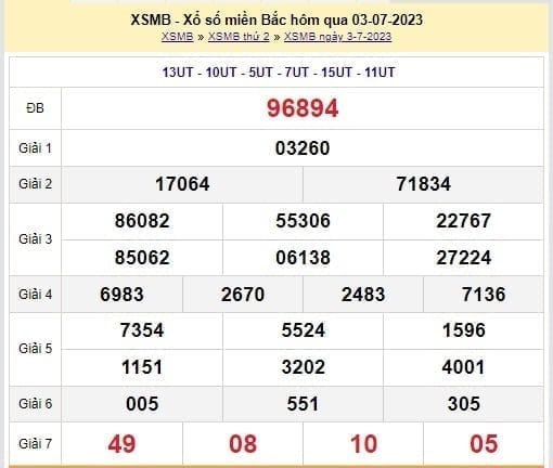 XSMB 11/7 - Kết quả xổ số miền Bắc thứ 3 ngày 11/7/2023 - Ảnh 4 XSMB 11/7 - Kết quả xổ số miền Bắc thứ 3 ngày 11/7/2023 - Ảnh 4