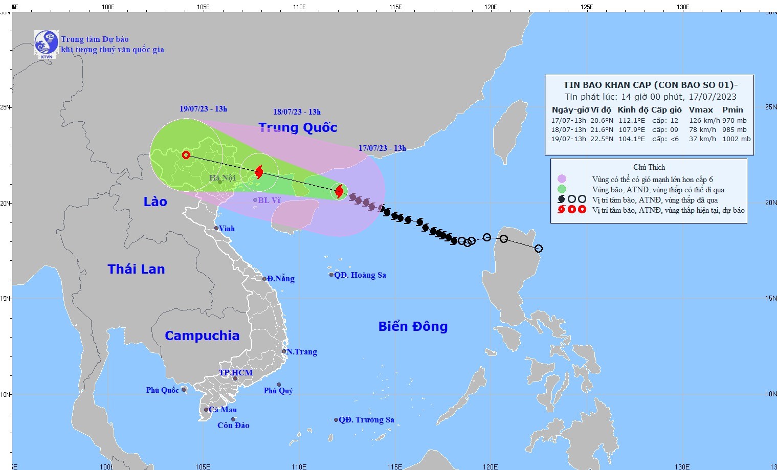 Vị trí tâm bão cách Móng Cái (Quảng Ninh) khoảng 480km về phía Đông Đông Nam. Ảnh: nchmf) Vị trí tâm bão cách Móng Cái (Quảng Ninh) khoảng 480km về phía Đông Đông Nam. Ảnh: nchmf)