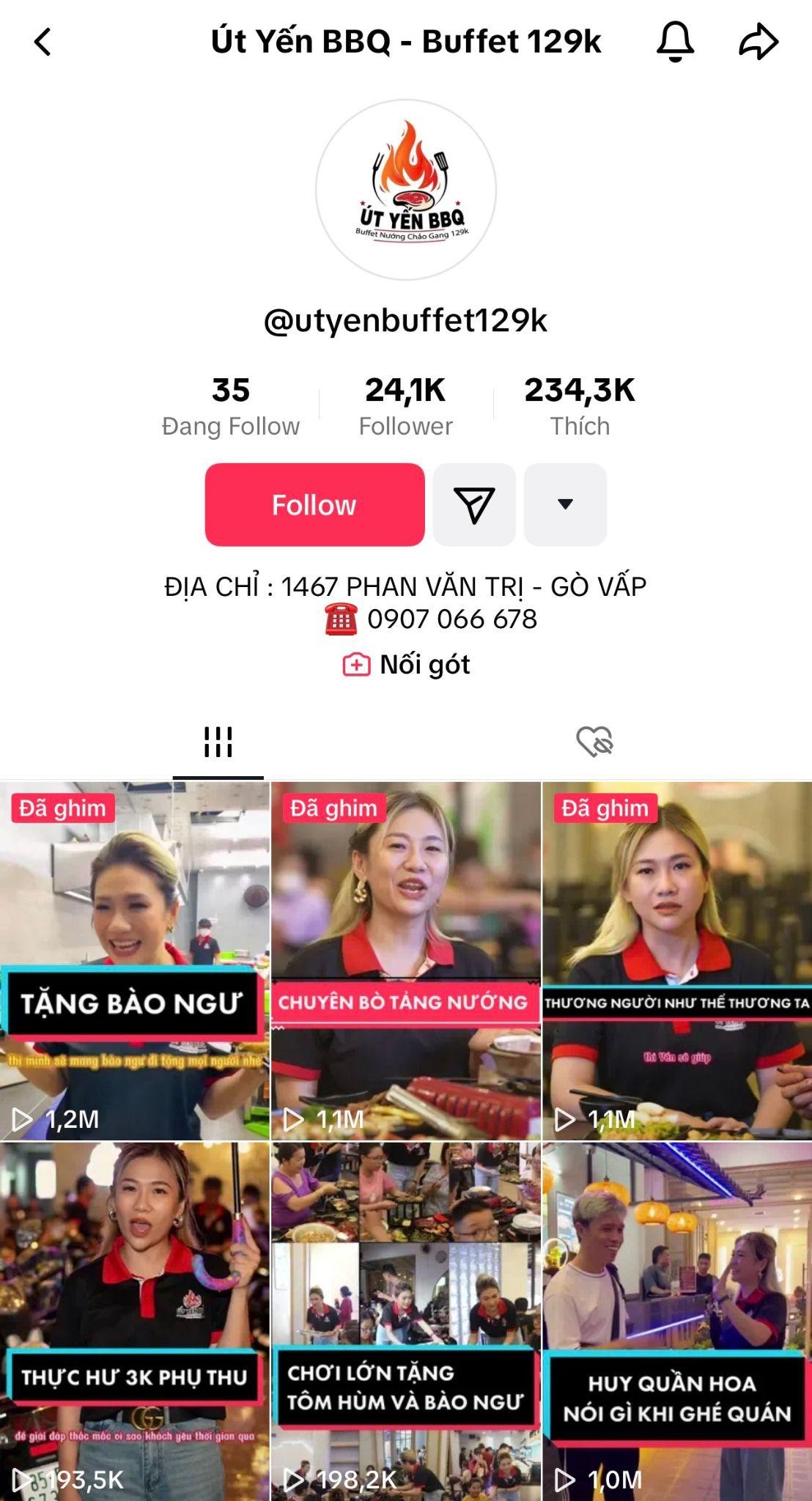 Nhiều chia sẻ của cô chủ Nhã Yến nhanh chóng lọt top xu hướng trên TikTok