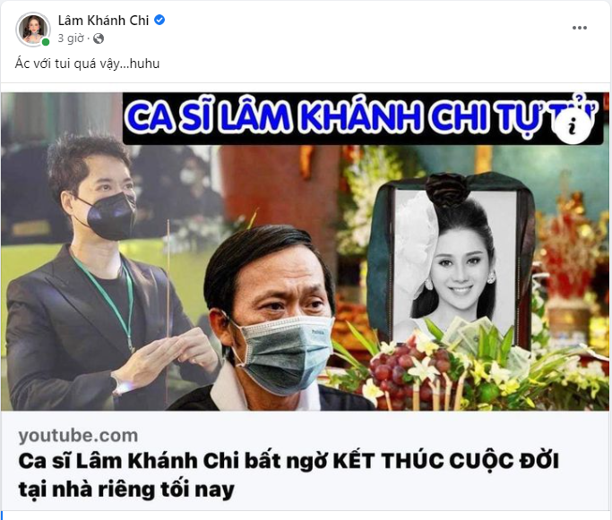 Bức ảnh cắt ghép cùng những chia sẻ bịa đặt về Lâm Khánh Chi khiến cô bức xúc (Ảnh: Chụp màn hình) Bức ảnh cắt ghép cùng những chia sẻ bịa đặt về Lâm Khánh Chi khiến cô bức xúc (Ảnh: Chụp màn hình)