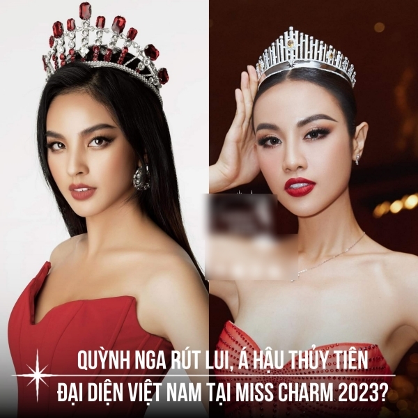 Á hậu Thuỷ Tiên được đồn đoán sẽ thay Quỳnh Nga dự Miss Charm 2023 (Ảnh: Internet) Á hậu Thuỷ Tiên được đồn đoán sẽ thay Quỳnh Nga dự Miss Charm 2023 (Ảnh: Internet)