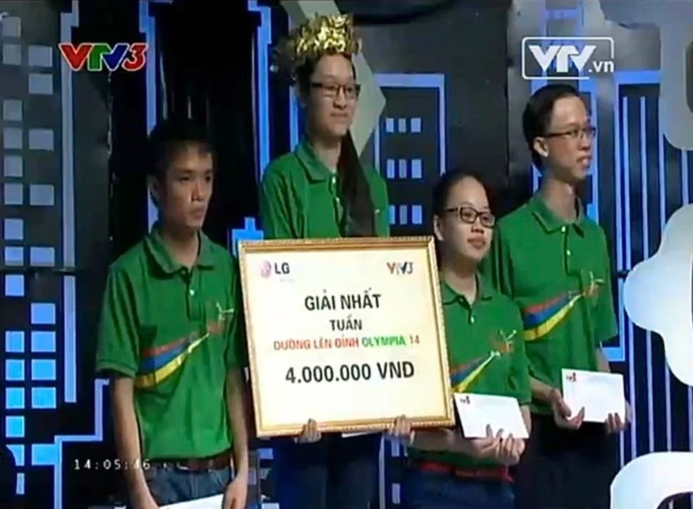 Thúy Hiền giành giải Nhất tuần trong chương trình Đường lên đỉnh Olympia (Ảnh: Chụp màn hình)