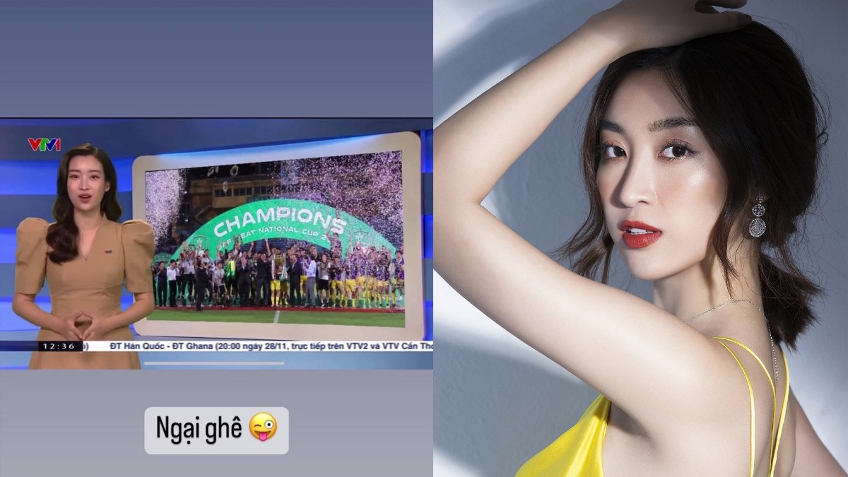 Hoa hậu Đỗ Mỹ Linh dẫn chương trình về thể thao trên sóng VTV (Ảnh: Internet)
