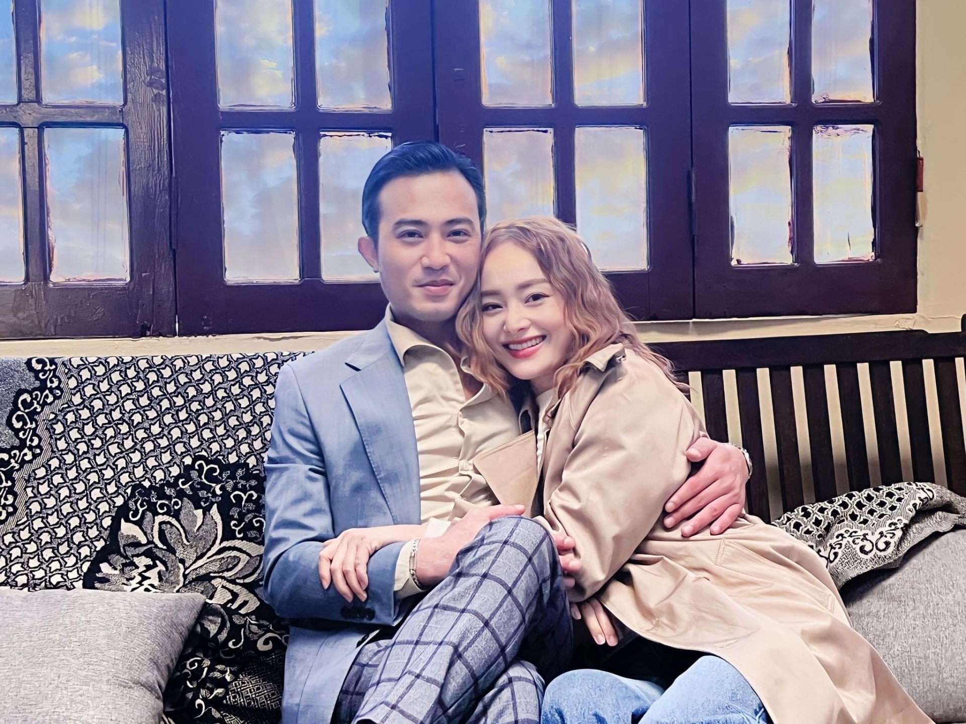 Lan Phương khoe ảnh tình cảm bên Doãn Quốc Đam trong 1 dự án phim mới (Ảnh: FBNV)