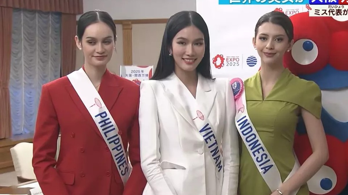 Á hậu Phương Anh xuất hiện trên truyền hình Nhật Bản (Ảnh: Chụp màn hình)