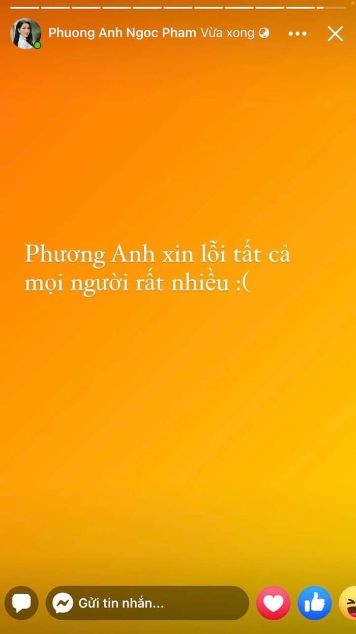 Phương Anh gửi lời xin lỗi đến khán giả vì đã out top 15 Miss Internanational 2022 (Ảnh: Chụp màn hình) Phương Anh gửi lời xin lỗi đến khán giả vì đã out top 15 Miss Internanational 2022 (Ảnh: Chụp màn hình)