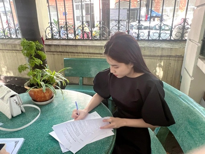 Thiên An đến làm việc tại cơ quan chức năng (Ảnh: FBNV) Thiên An đến làm việc tại cơ quan chức năng (Ảnh: FBNV)