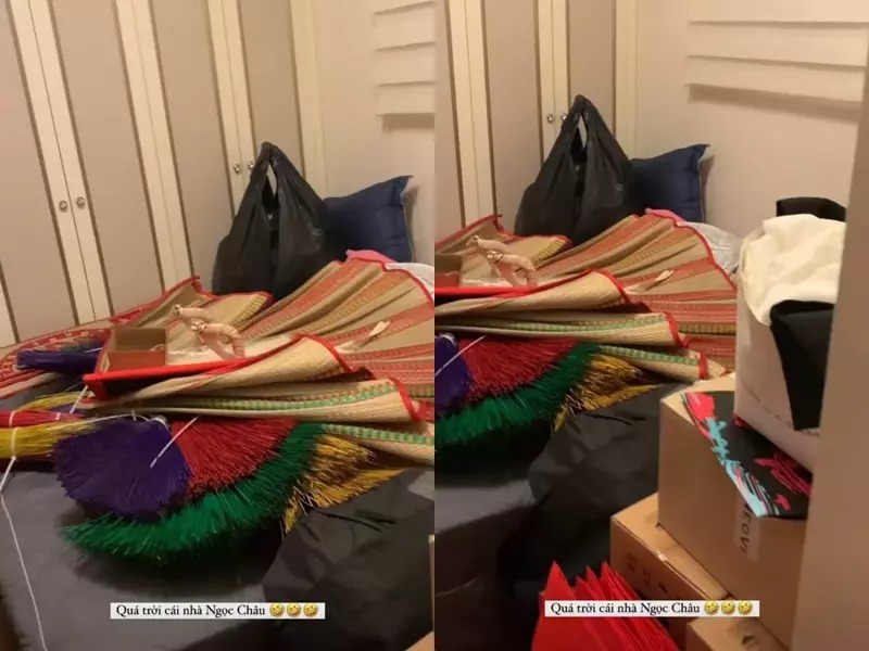 Căn hộ của Ngọc Châu ngổn ngang hành lý trước khi người đẹp lên đường dự thi Miss Universe 2022 (Ảnh: Chụp màn hình) Căn hộ của Ngọc Châu ngổn ngang hành lý trước khi người đẹp lên đường dự thi Miss Universe 2022 (Ảnh: Chụp màn hình)