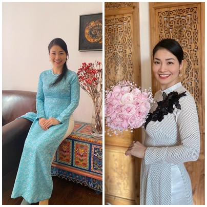 Những dịp đặc biệt, chị Hạnh thường lựa chọn áo dài như một cách để giới thiệu những nét đẹp văn hóa Việt.