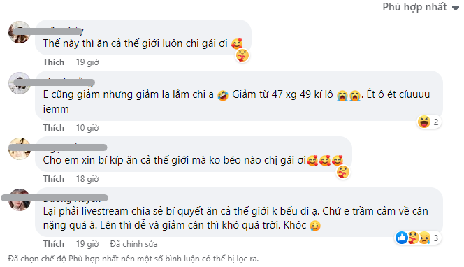 CDM để lại bình luận dưới bài đăng của Phương Oanh (Ảnh: Chụp màn hình)