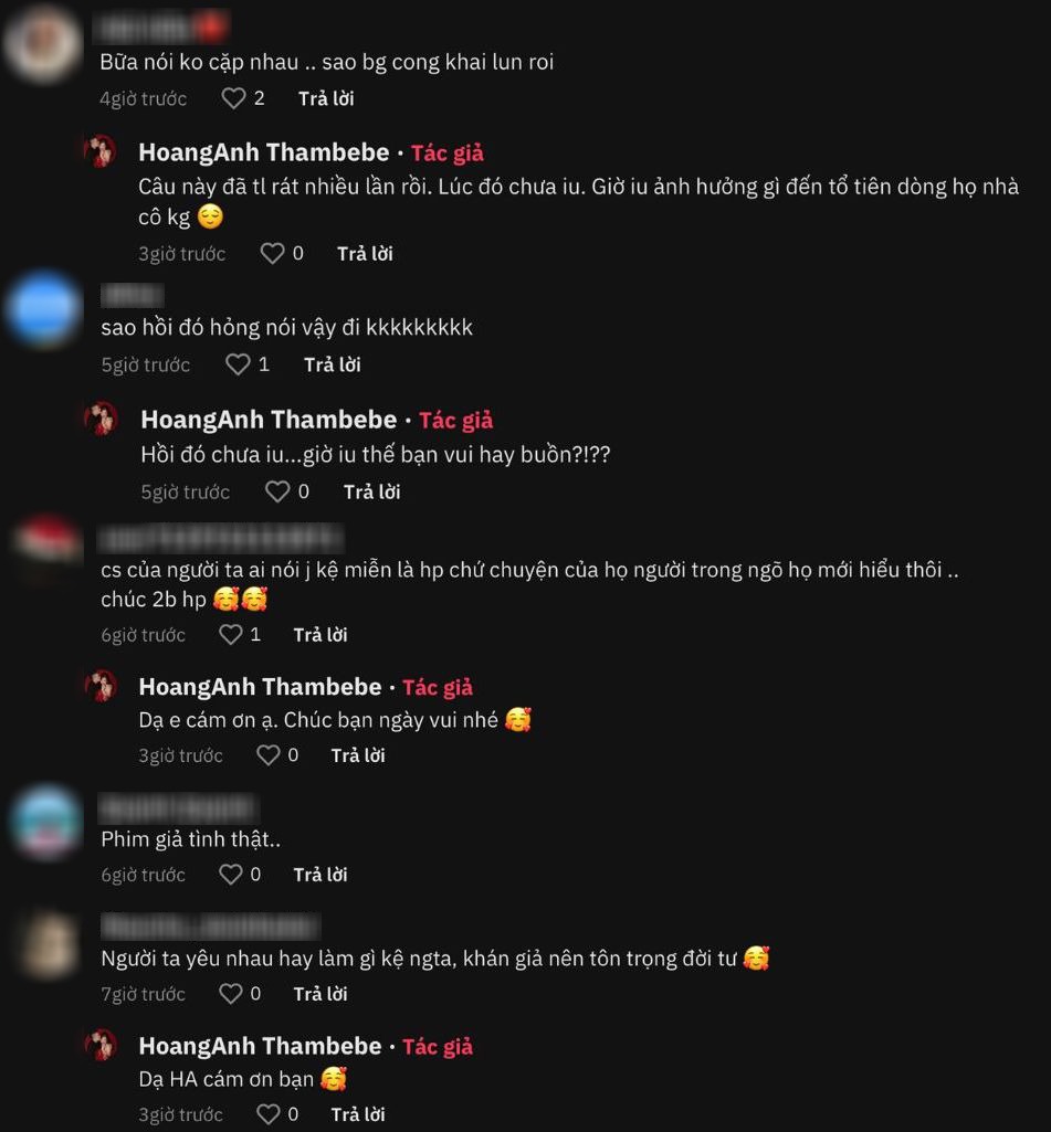 Diễn viên Hoàng Anh giải đáp thắc mắc từ phía CDM (Ảnh: Chụp màn hình)