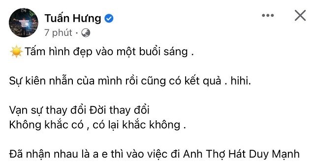 Tuấn Hưng hào hứng khi được Duy Mạnh kết bạn trên Facebook, thổ lộ tâm tình gây xôn xao 1