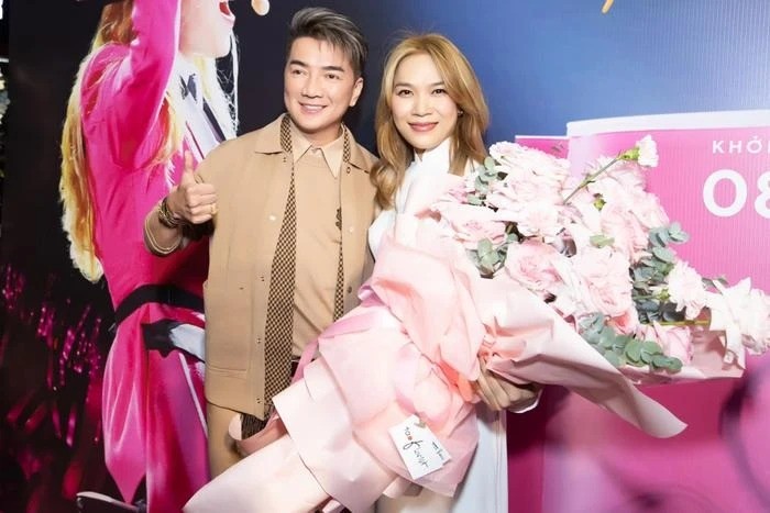 Mr Đàm đến dự buổi họp báo của Mỹ Tâm (Ảnh: FBNV)