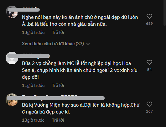 CDM để lại bình luận sau khi xem khoảnh khắc của Ngân Anh và chồng (Ảnh: Chụp màn hình)