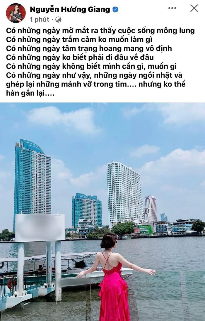 Bài đăng của Hương Giang khiến cho nhiều người không khỏi chú ý (Ảnh: Chụp màn hình)