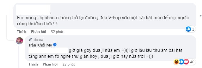 Được fan khuyên sớm trở lại đường đua Vpop, Khởi My có phản ứng thế nào? 2 Được fan khuyên sớm trở lại đường đua Vpop, Khởi My có phản ứng thế nào? 2