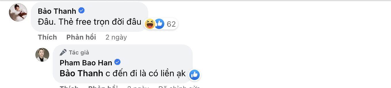 Nghệ sĩ Trung Anh, Bảo Thanh, cầu thủ Văn Toàn,... cùng nhiều bạn bè, đồng nghiệp và khán giả bình luận dưới bài đăng của Bảo Hân (Ảnh: Chụp màn hình)