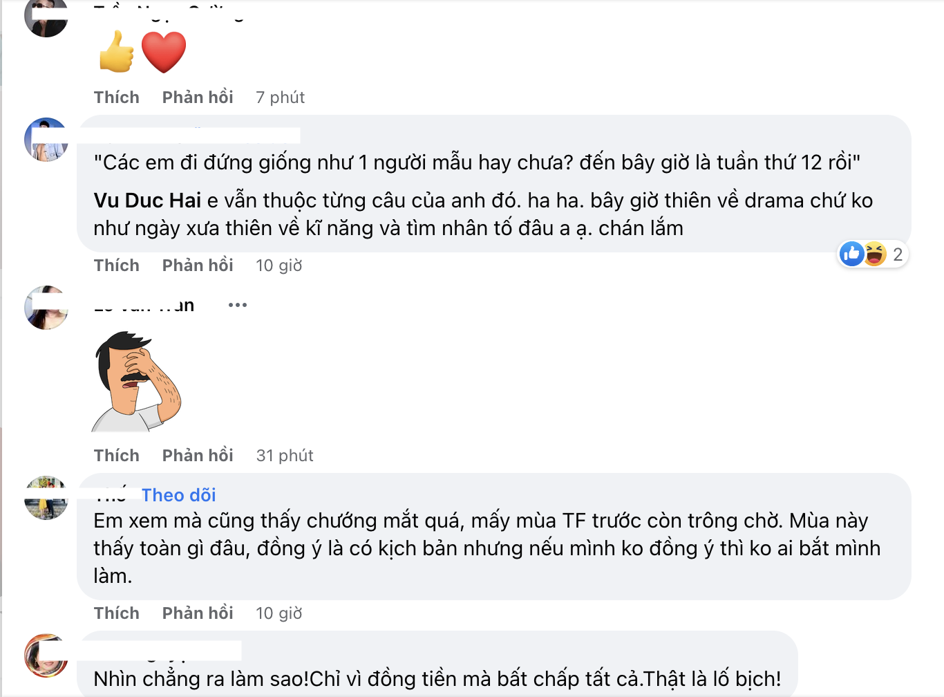 CDM để lại bình luận dưới bài đăng của diễn viên Đức Hải (Ảnh: Chụp màn hình)
