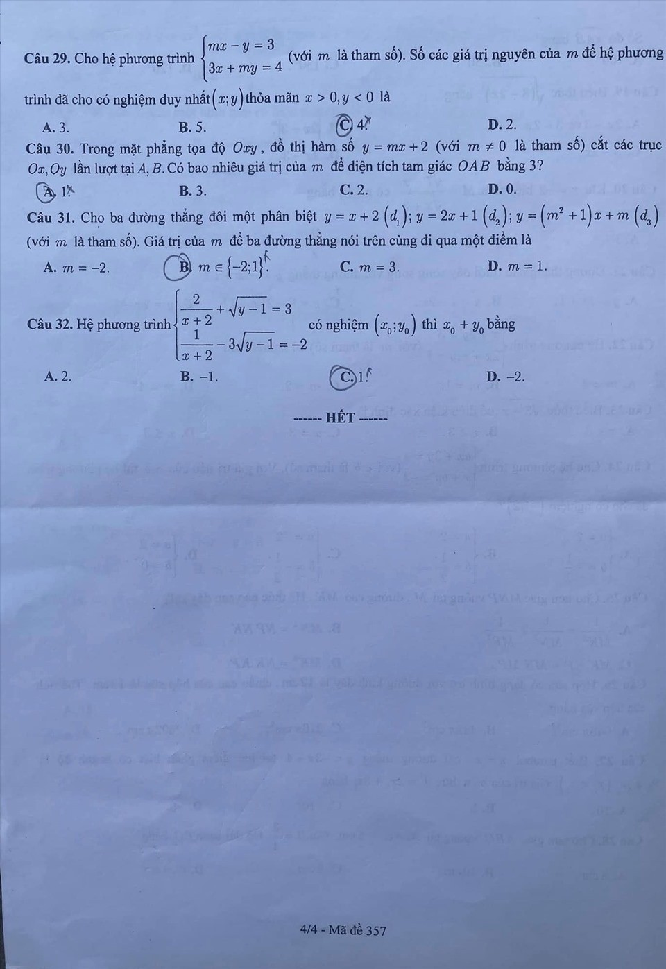 Đáp án đề thi tuyển sinh lớp 10 môn Toán tỉnh Bắc Ninh năm 2023 - Ảnh 2
