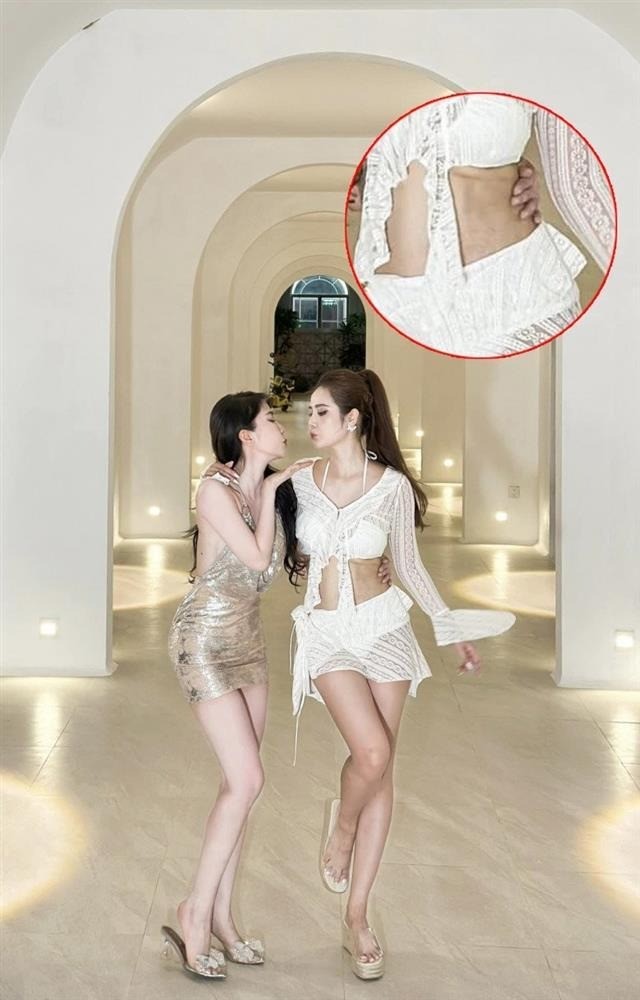 Huyền Lizzie vô tình để lộ dấu hiệu vừa đi 'trùng tu' vòng 1 (Ảnh: Internet) Huyền Lizzie vô tình để lộ dấu hiệu vừa đi 'trùng tu' vòng 1 (Ảnh: Internet)