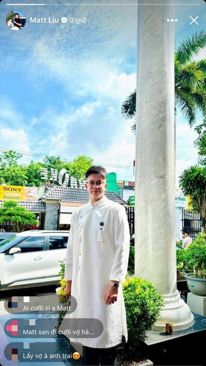 Matt Liu đồ giống chú rể khiến nhiều người chú ý (Ảnh: Chụp màn hình) Matt Liu đồ giống chú rể khiến nhiều người chú ý (Ảnh: Chụp màn hình)