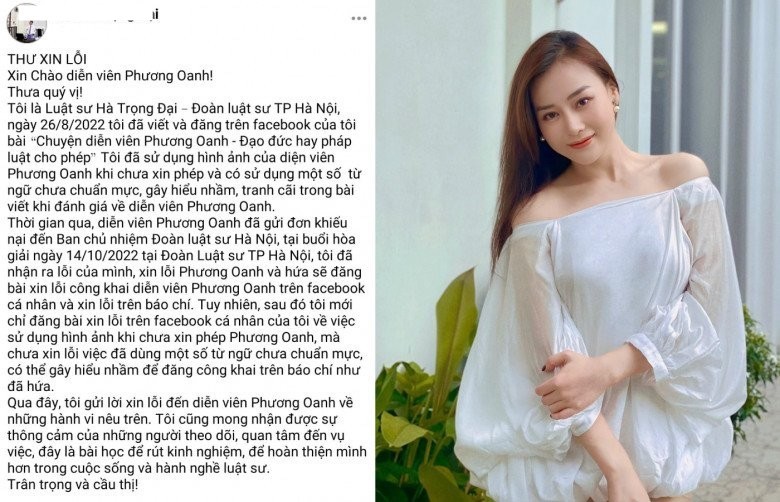 Nguyên văn bài đăng của ông Đ. nhắn gửi đến Phương Oanh (Ảnh: FBNV) Nguyên văn bài đăng của ông Đ. nhắn gửi đến Phương Oanh (Ảnh: FBNV)