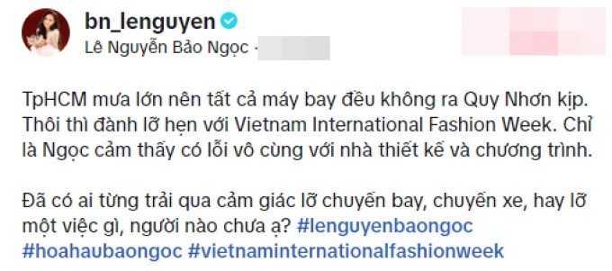 Bảo Ngọc lên tiếng lý do không thể tới biểu diễn tại show của 'đàn anh' (Ảnh: Chụp màn hình) Bảo Ngọc lên tiếng lý do không thể tới biểu diễn tại show của 'đàn anh' (Ảnh: Chụp màn hình)