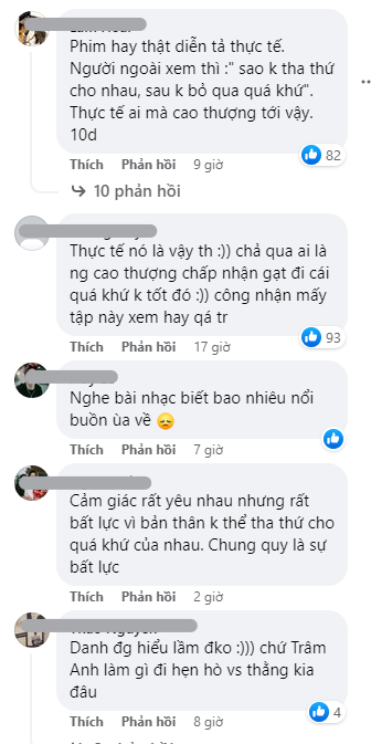 CDM để lại bình luận phía dưới phân cảnh của Danh - Trâm Anh (Ảnh: Chụp màn hình)