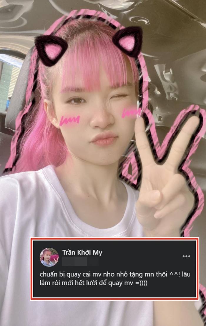 Khởi My thông báo sắp 'tái xuất' 1 MV nho nhỏ gửi đến khán giả (Ảnh: FBNV) Khởi My thông báo sắp 'tái xuất' 1 MV nho nhỏ gửi đến khán giả (Ảnh: FBNV)