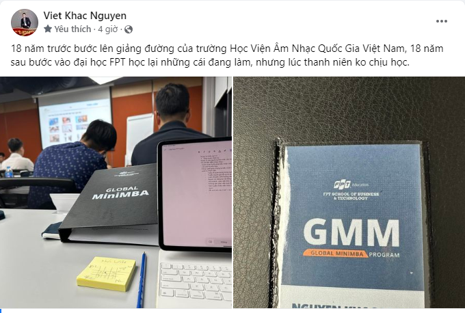 Nguyên văn bài đăng của Khắc Việt (Ảnh: Chụp màn hình) Nguyên văn bài đăng của Khắc Việt (Ảnh: Chụp màn hình)