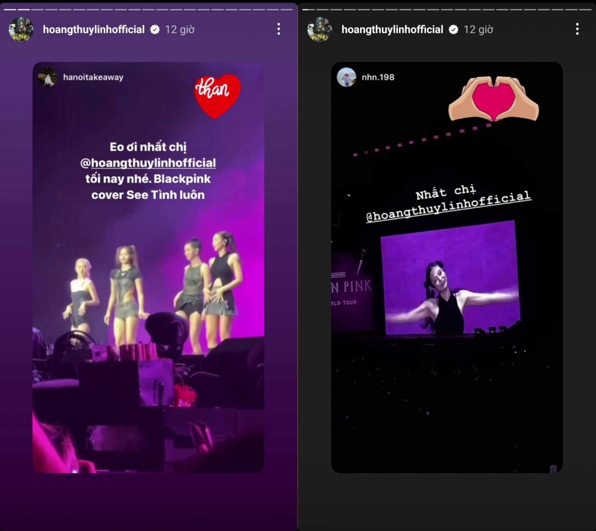 Hoàng Thuỳ Linh cũng 'đứng ngồi không yên' khi ca khúc của mình được Black Pink nhảy trong concert (Ảnh: Chụp màn hình)