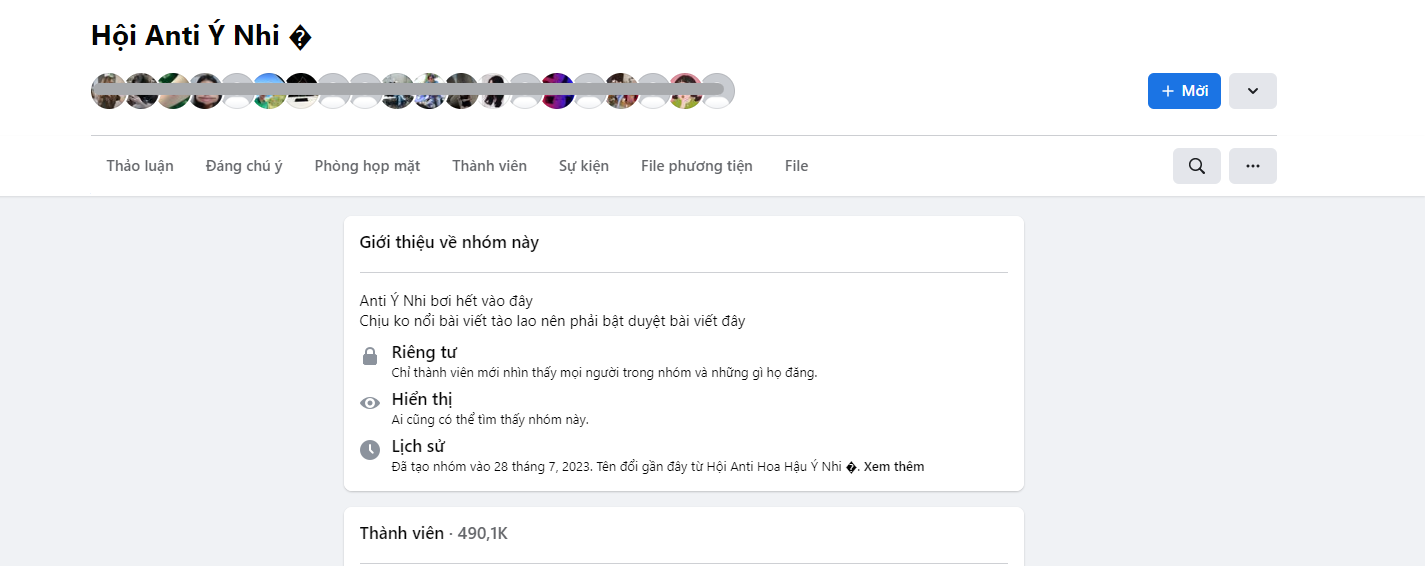 Group anti-fan của Hoa hậu Ý Nhi có số lượng thành viên tăng chóng mặt (Ảnh: Chụp màn hình) Group anti-fan của Hoa hậu Ý Nhi có số lượng thành viên tăng chóng mặt (Ảnh: Chụp màn hình)