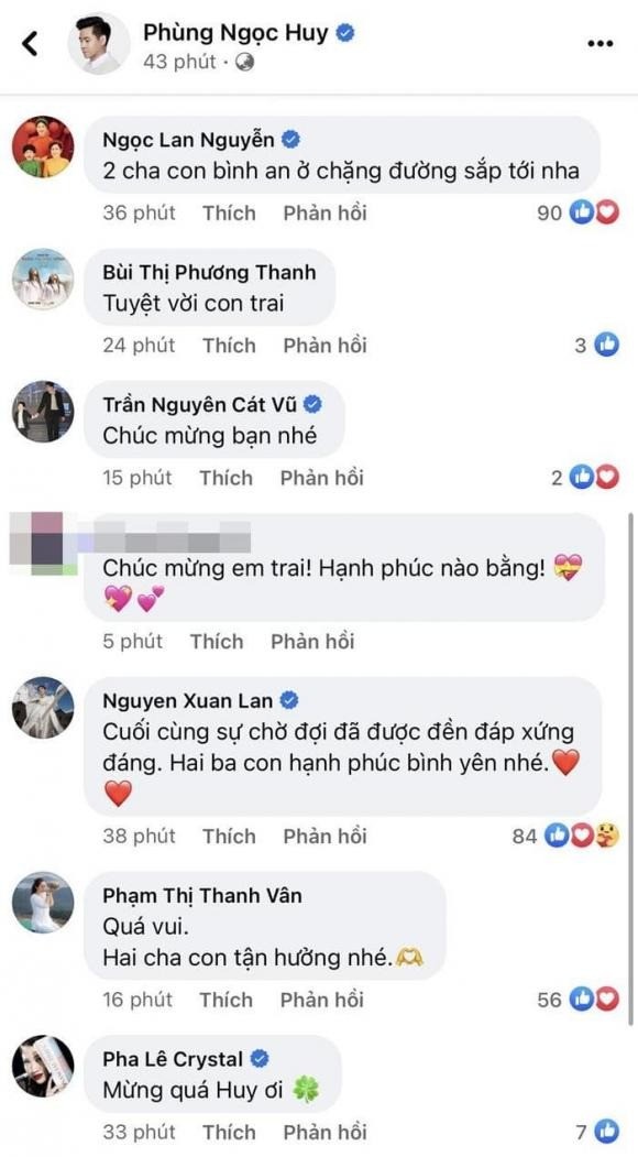 Siêu mẫu Xuân Lan, ca sĩ Pha Lê,... để lại bình luận dưới bài đăng của Phùng Ngọc Huy. Ảnh: FBNV Siêu mẫu Xuân Lan, ca sĩ Pha Lê,... để lại bình luận dưới bài đăng của Phùng Ngọc Huy. Ảnh: FBNV