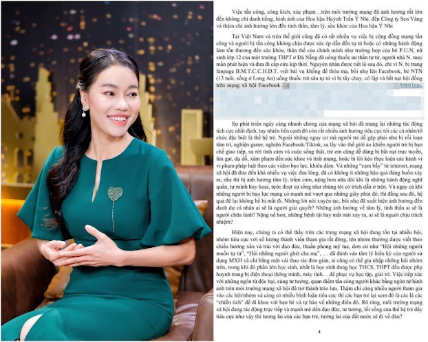Trưởng BTC Miss World Vietnam lên tiếng kêu cứu và cho biết tình hình, sức khỏe của Ý Nhi đang bị ảnh hưởng nghiêm trọng. Ảnh: Internet Trưởng BTC Miss World Vietnam lên tiếng kêu cứu và cho biết tình hình, sức khỏe của Ý Nhi đang bị ảnh hưởng nghiêm trọng. Ảnh: Internet