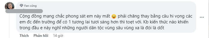 CDM để lại bình luận liên quan đến phát ngôn của Ý Nhi. Ảnh: Chụp màn hình CDM để lại bình luận liên quan đến phát ngôn của Ý Nhi. Ảnh: Chụp màn hình