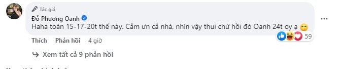 Sau một hồi để khán giả đoán, Phương Oanh đã có câu trả lời rằng bức ảnh được chụp khi cô 25 tuổi. Ảnh: Chụp màn hình Sau một hồi để khán giả đoán, Phương Oanh đã có câu trả lời rằng bức ảnh được chụp khi cô 25 tuổi. Ảnh: Chụp màn hình
