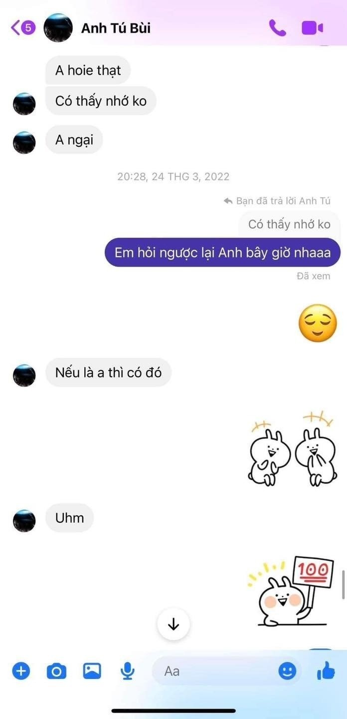 Loạt tin nhắn được cho là của Anh Tú. Ảnh: Chụp màn hình Loạt tin nhắn được cho là của Anh Tú. Ảnh: Chụp màn hình