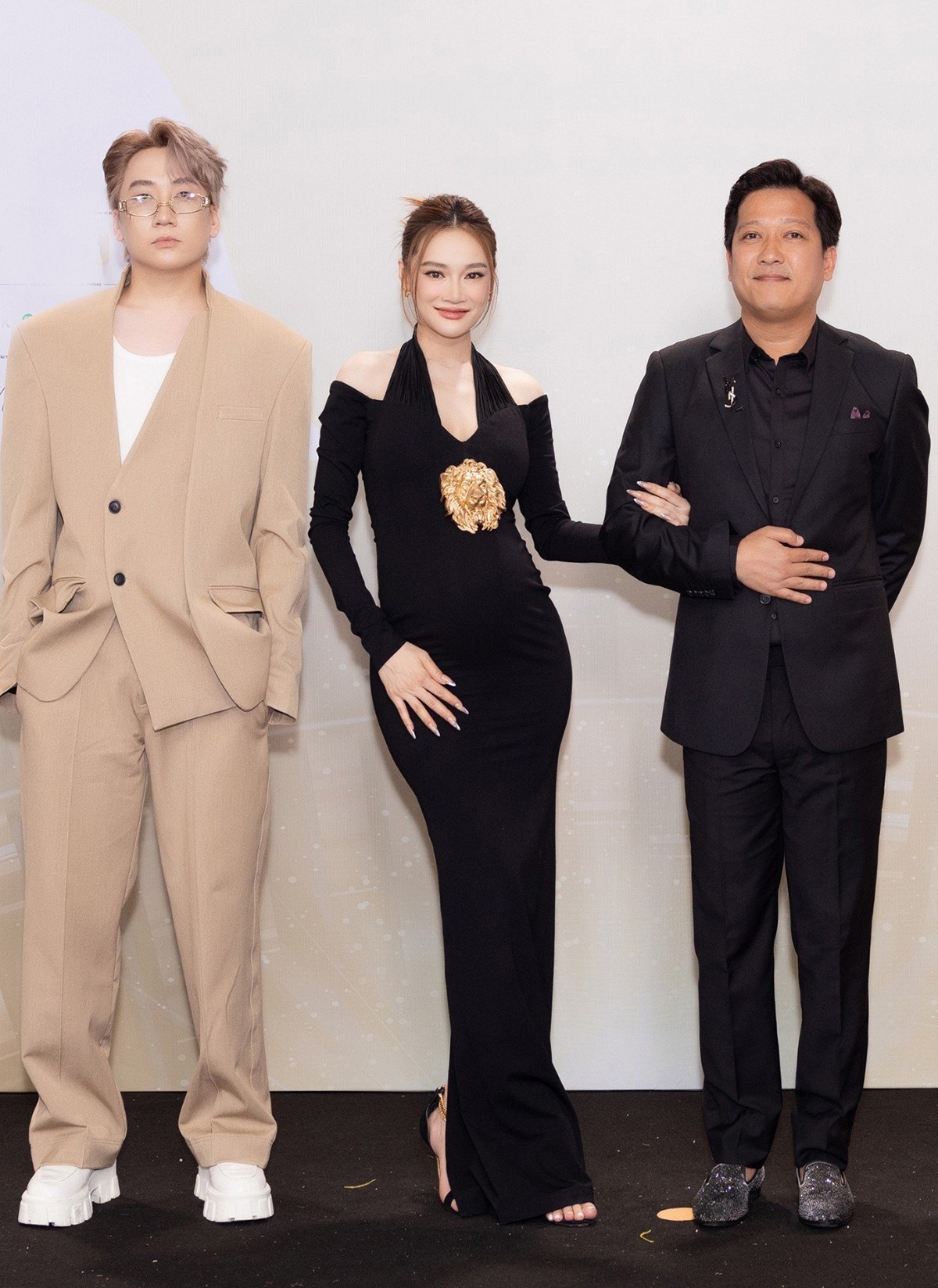 Vợ chồng Nhã Phương - Trường Giang cùng Phát La đến ủng hộ Đoàn Thiên Ân. Ảnh: BTC