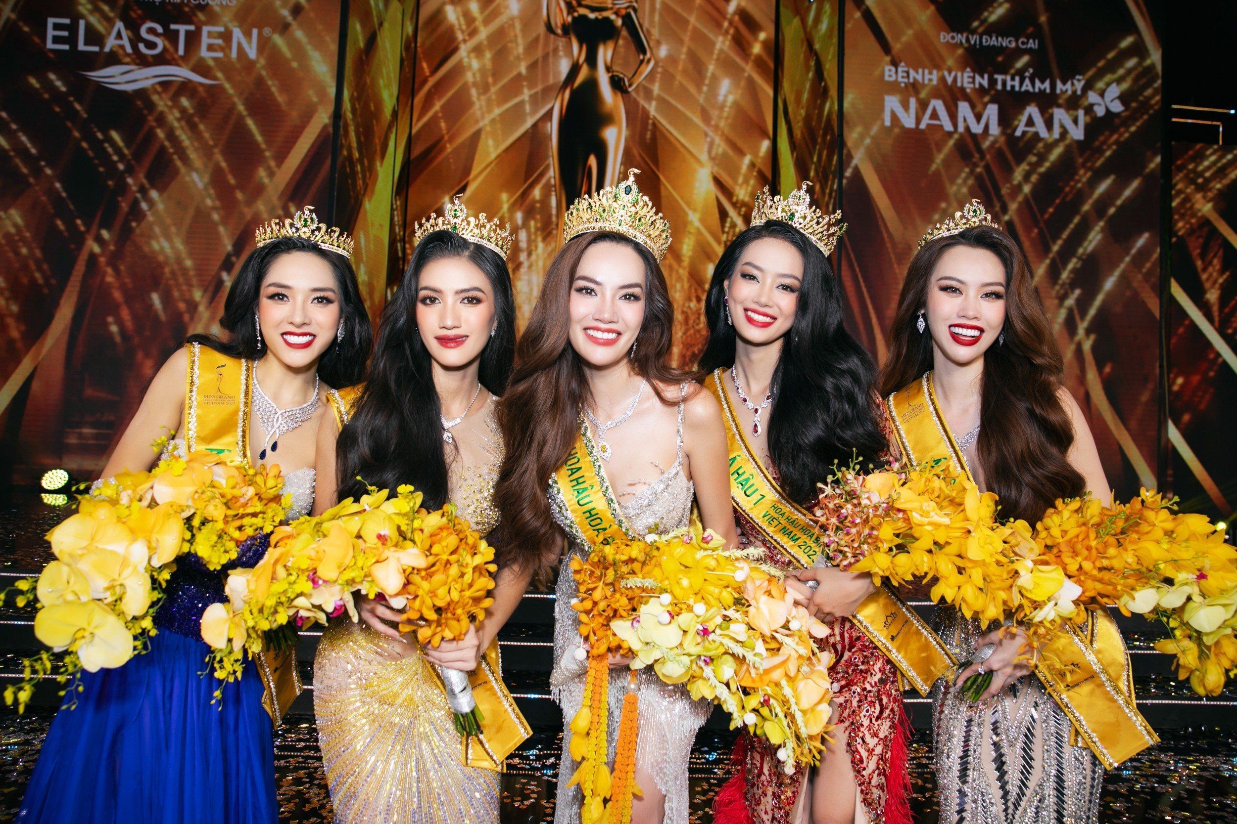 Top 5 Miss Grand Vietnam 2023. Ảnh: BTC