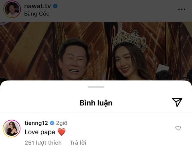 Thùy Tiên để lại bình luận gây chú ý. Ảnh: Chụp màn hình Thùy Tiên để lại bình luận gây chú ý. Ảnh: Chụp màn hình