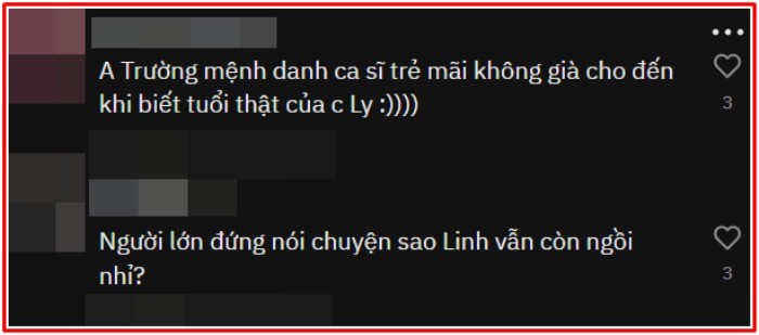 CDM để lại bình luận dưới đoạn clip của Hoàng Thuỳ Linh - Cẩm Ly. Ảnh: Chụp màn hình CDM để lại bình luận dưới đoạn clip của Hoàng Thuỳ Linh - Cẩm Ly. Ảnh: Chụp màn hình