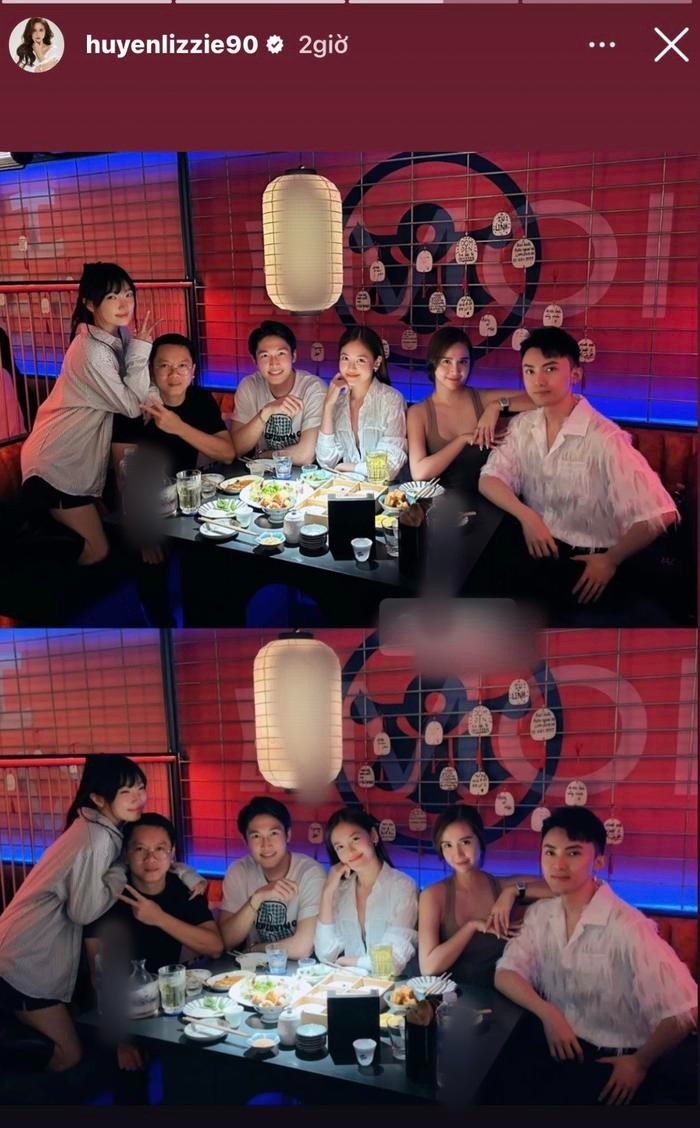 Khoảnh khắc Huyền Lizzie - Đình Tú cùng hội bạn khi chung khung hình. Ảnh: Chụp màn hình Khoảnh khắc Huyền Lizzie - Đình Tú cùng hội bạn khi chung khung hình. Ảnh: Chụp màn hình