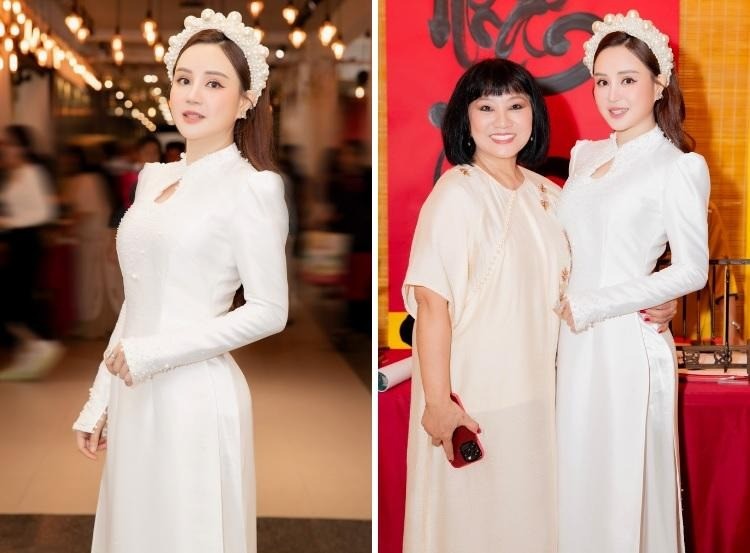Vy Oanh xuất hiện rạng rỡ trong ngày giỗ tổ nghề. Ảnh: FBNV Vy Oanh xuất hiện rạng rỡ trong ngày giỗ tổ nghề. Ảnh: FBNV
