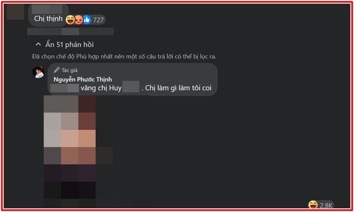 Dòng bình luận bị cho là 'kém duyên' của Noo Phước Thịnh khi đáp trả anti-fan. Ảnh: Chụp màn hình Dòng bình luận bị cho là 'kém duyên' của Noo Phước Thịnh khi đáp trả anti-fan. Ảnh: Chụp màn hình
